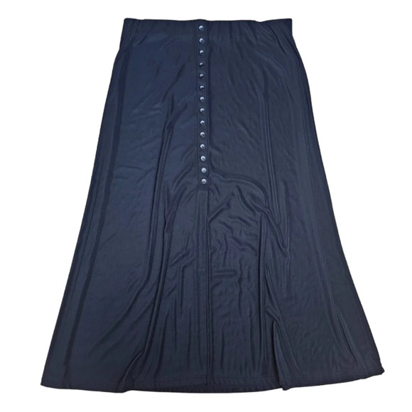 Briggs New York Dresses & Skirts - BRIGGS New York Skirt; XL Black With Buttons Going Halfways Down